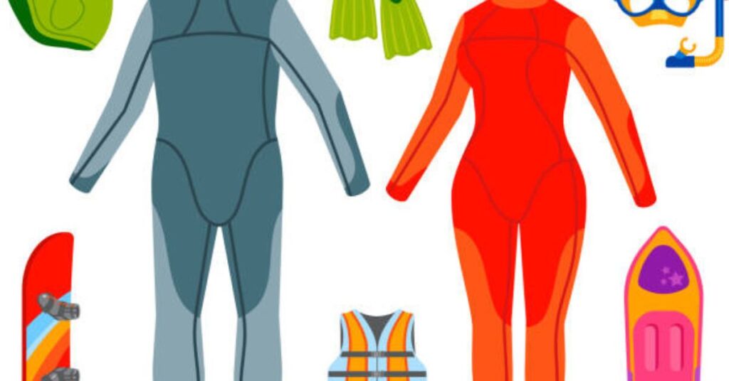 Wetsuit thickness chart for diving and surfing