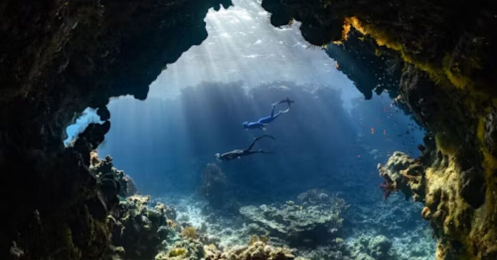 "Diver practicing safe scuba diving underwater adventure"